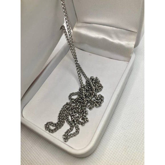 Vintage Pewter Pisces Double Fish Necklace - Picture 3 of 3